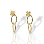 Σκουλαρίκια κρεμαστά απο επιχρυσωμένο ασήμι 925° (code SVX2302859)