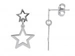 Orecchini Stelle in argento 925° rodiato (code S258559)