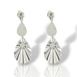 Σκουλαρίκια κρεμαστά απο επιπλατινωμένο ασήμι 925° (code SVX2500716)