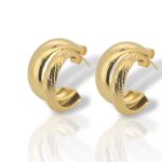 Σκουλαρίκια μισό κρικάκι απο επιχρυσωμένο ασήμι 925° (code SVX2500865D)