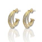 Σκουλαρίκια μισό κρικάκι απο επιχρυσωμένο ασήμι 925° (code SVX2501025D)