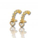 Gold plated silver 925º hoop earrings (code M2544)
