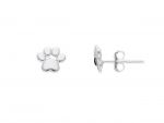  Platinum plated silver 925 earrings with a paw (code S256600)