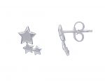  Platinum plated silver 925 earrings with stars (code S258559)