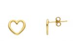 Gold plated silver 925° heart earrings (code S269554)
