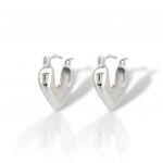 Platinum plated silver 925º hoop earrings (code FC2782)