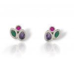 Platinum plated silver 925º earrings (code FCΜ2791)