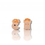 Rose gold plated silver 925º PACMAN earrings (codeEA005429)