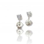 Orecchini in argento 925° rodiato con zirconi cubici
