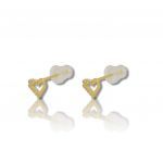 Orecchini cuori in argento 925° con zirconi cubici (FC000689)