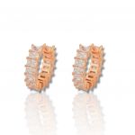 Rose- gold plated silver 925º hoop earrings (code FC006557)