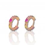 Rose-gold plated silver 925º hoop earrings (code FC007273)