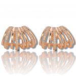 Rose gold plated silver 925º hoop earrings (code FC007339)