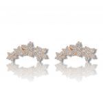 Rose gold plated silver 925º flower earrings (code FC007499)