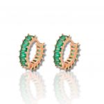 Rose-gold plated silver 925º hoop earrings (code FC007967)