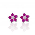 Platinum plated silver 925º  earrings (code FC008056)