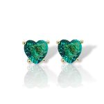 Orecchini in argento 925 placcato oro a forma di cuore.  (code FC008398)