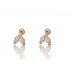 Rose gold plated silver 925° earrings  (code FC008953)
