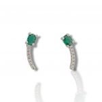 Platinum plated silver 925º  earrings (code FC009164)