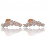 Rose gold plated silver 925º flower earrings (code FC010193)