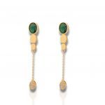 Gold plated silver 925º drop earrings (code FC011393)