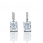 Platinum plated silver 925º earrings (code FC011561)