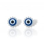Platinum plated silver 925º earrings with an eye (code FC012753)