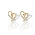 Orecchini cuori in argento 925° con zirconi cubici (FC014890)