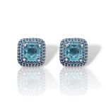 Orecchini in argento 925° rodiato con zirconi cubici  (code FC008185)