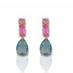 Orecchini in argento 925° dorato oro Rosa (code FCM2697)