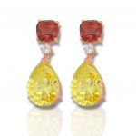Rose gold plated silver 925º earrings (code FCM2700)
