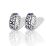 Σκουλαρίκια κρικάκι απο επιπλατινωμένο ασήμι 925° (code FCM003000)