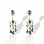 Σκουλαρίκια απο επιχρυσωμένο ασήμι 925° (code GEM23251)