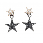 Gold plated silver 925º star earrings (code FC003047)