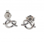 Platinum plated silver 925º knot earrings(code EA005674)