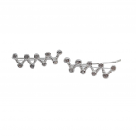 Platinum plated silver 925º DNA earrings (code FC003280)
