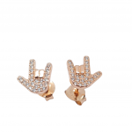 Rose gold plated silver 925º ROCK earrings (code FC005426)