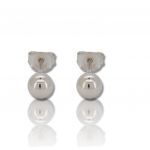 Platinum plated silver 925º earrings (code SHK1168B)