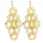 Orecchini pendenti in argento 925° dorato (code SHK 905137)