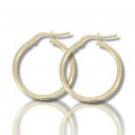 Orecchini cerchio in argento 925° dorato  (code SHK012)