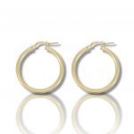 Orecchini cerchio in argento 925° dorato  (code SHK017)