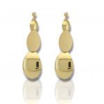 Gold plated silver 925º drop earrings (code SHK1355G)