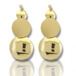 Gold plated silver 925º drop earrings (code SHK1356G)
