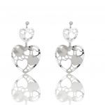 Platinum plated silver 925º  earrings (code SHK1366)