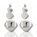Platinum plated silver 925º drop earrings (code SHK1408B)