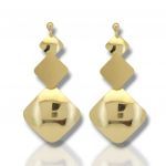 Gold plated silver 925º drop earrings (code SHK1408G)