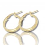 Orecchini cerchio in argento 925° dorato  (code SHK376-N)