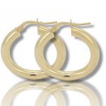 Orecchini cerchio in argento 925° dorato  (code SHK905)