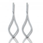 Platinum plated silver 925º  earrings (code SHK953)