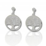  Platinum plated silver 925° earrings with the tree of life (code SHK985B)